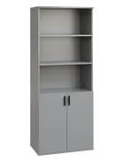 LN 5 - 7DN kancelářská skříň, 2-dveřová/nika, 1822x720x400, šedá